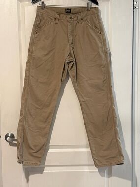 Lee Loose Fit Carpenter Pants Men’s 33x30 Khaki Workwear Utility Pants